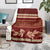 Red Samoa Siapo Teuila Flowers Blanket