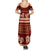 Red Samoa Siapo Teuila Flowers Family Matching Summer Maxi Dress and Hawaiian Shirt