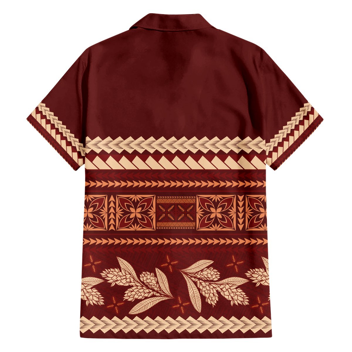 Red Samoa Siapo Teuila Flowers Hawaiian Shirt LT14 - Polynesian Pride