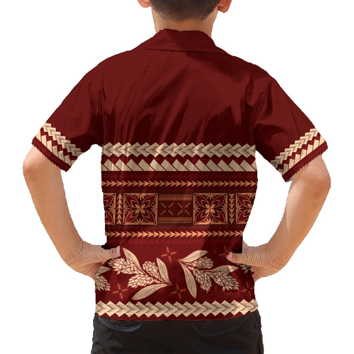 Red Samoa Siapo Teuila Flowers Hawaiian Shirt LT14 - Polynesian Pride