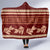 Red Samoa Siapo Teuila Flowers Hooded Blanket