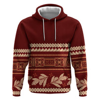 Red Samoa Siapo Teuila Flowers Hoodie LT14 Pullover Hoodie Red - Polynesian Pride