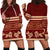 Red Samoa Siapo Teuila Flowers Hoodie Dress