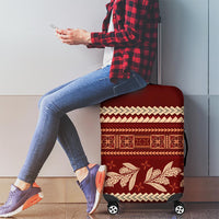 Red Samoa Siapo Teuila Flowers Luggage Cover LT14 - Polynesian Pride