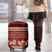 Red Samoa Siapo Teuila Flowers Luggage Cover LT14 - Polynesian Pride