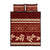 Red Samoa Siapo Teuila Flowers Quilt Bed Set