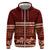 Red Samoa Siapo Teuila Flowers Zip Hoodie