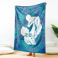 Turquoise Polynesia Father's Day Blanket Dad You Are My Hero LT14 - Polynesian Pride