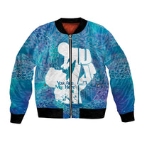 Turquoise Polynesia Father's Day Bomber Jacket Dad You Are My Hero LT14 Unisex Turquoise - Polynesian Pride