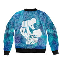 Turquoise Polynesia Father's Day Bomber Jacket Dad You Are My Hero LT14 - Polynesian Pride