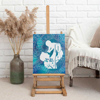 Turquoise Polynesia Father's Day Canvas Wall Art Dad You Are My Hero LT14 - Polynesian Pride