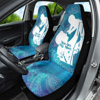 Turquoise Polynesia Father's Day Car Seat Cover Dad You Are My Hero LT14 - Polynesian Pride
