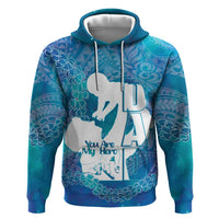 Turquoise Polynesia Father's Day Hoodie Dad You Are My Hero LT14 Pullover Hoodie Turquoise - Polynesian Pride