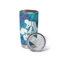 Turquoise Polynesia Father's Day Tumbler Cup Dad You Are My Hero LT14 - Polynesian Pride