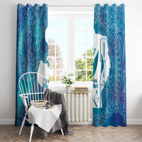Turquoise Polynesia Father's Day Window Curtain Dad You Are My Hero LT14 - Polynesian Pride