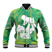 Green Polynesia Father's Day Baseball Jacket Dad You Are My Hero LT14 Unisex Green - Polynesian Pride