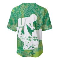 Green Polynesia Father's Day Baseball Jersey Dad You Are My Hero LT14 - Polynesian Pride