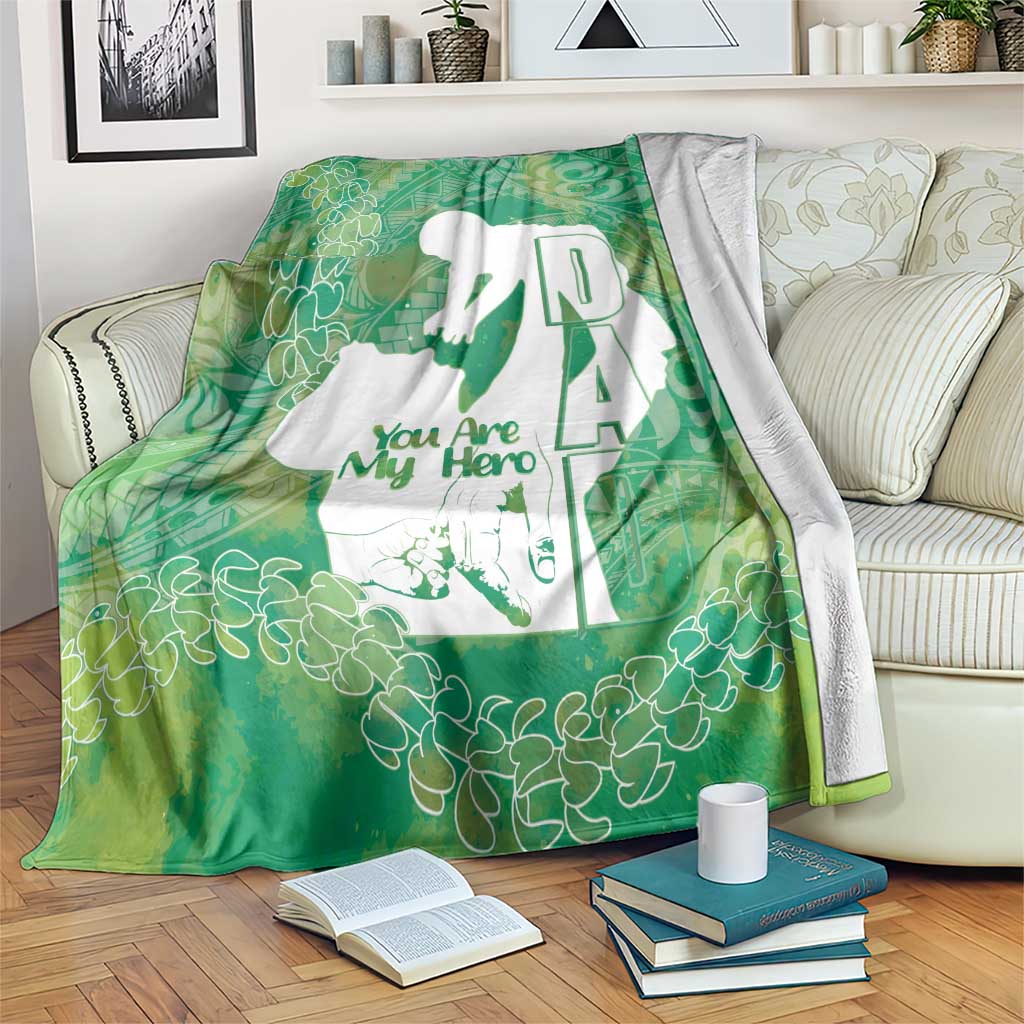 Green Polynesia Father's Day Blanket Dad You Are My Hero LT14 Green - Polynesian Pride