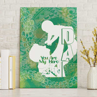 Green Polynesia Father's Day Canvas Wall Art Dad You Are My Hero LT14 Without Frame Green - Polynesian Pride