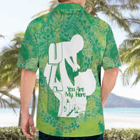 Green Polynesia Father's Day Hawaiian Shirt Dad You Are My Hero LT14 - Polynesian Pride