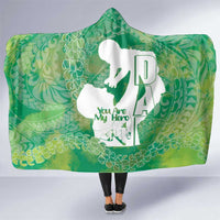 Green Polynesia Father's Day Hooded Blanket Dad You Are My Hero LT14 One Size Green - Polynesian Pride