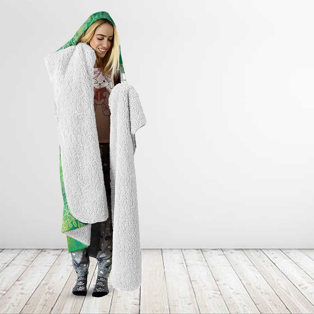 Green Polynesia Father's Day Hooded Blanket Dad You Are My Hero LT14 - Polynesian Pride