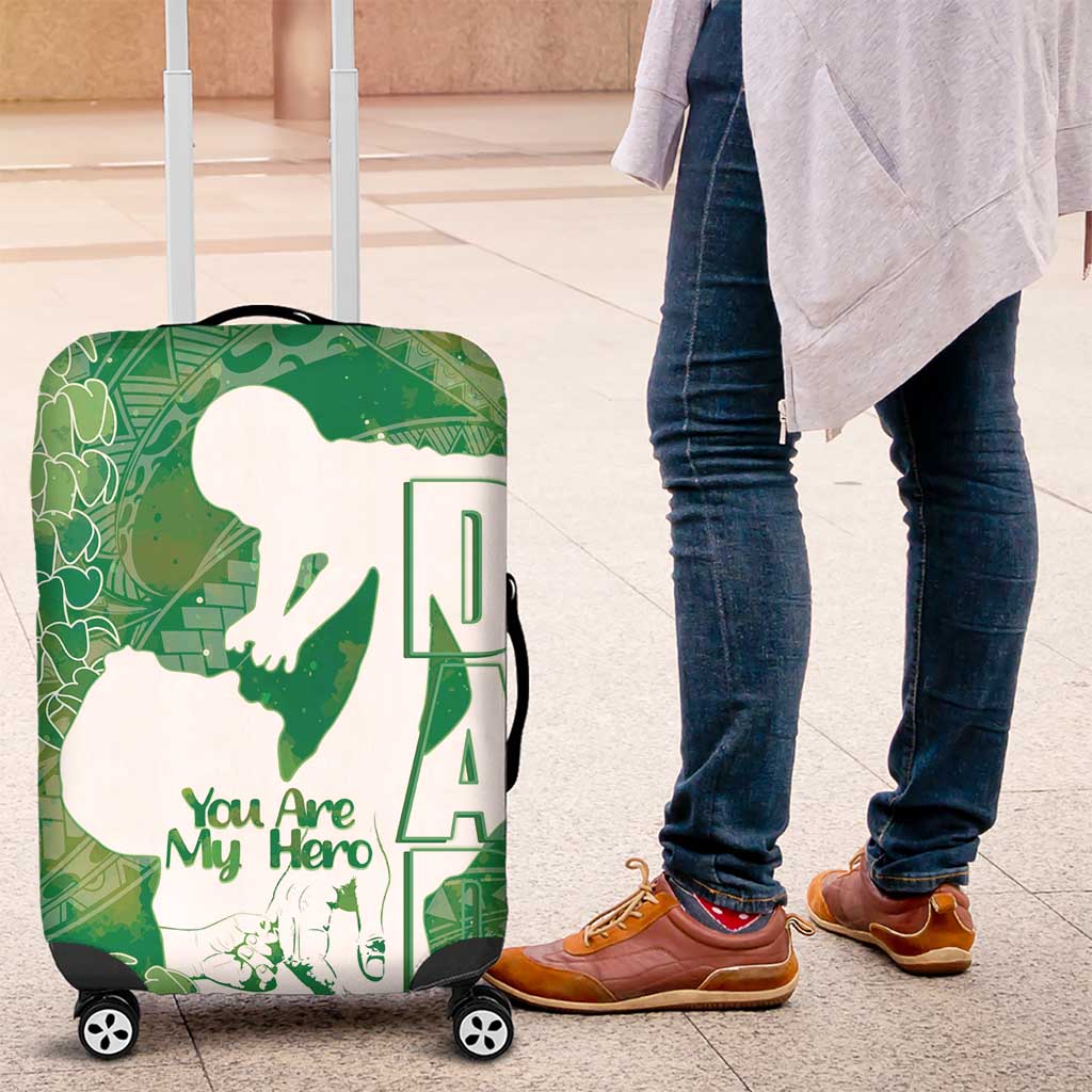 Green Polynesia Father's Day Luggage Cover Dad You Are My Hero LT14 Green - Polynesian Pride