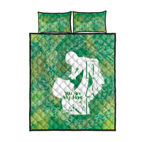 Green Polynesia Father's Day Quilt Bed Set Dad You Are My Hero LT14 - Polynesian Pride