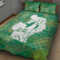 Green Polynesia Father's Day Quilt Bed Set Dad You Are My Hero LT14 - Polynesian Pride