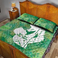 Green Polynesia Father's Day Quilt Bed Set Dad You Are My Hero LT14 - Polynesian Pride