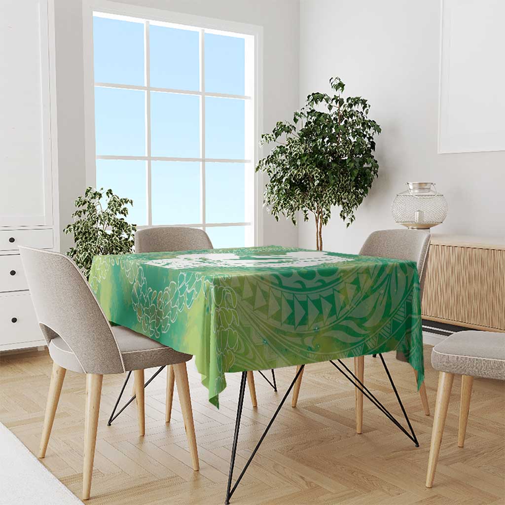 Green Polynesia Father's Day Tablecloth Dad You Are My Hero LT14 - Polynesian Pride