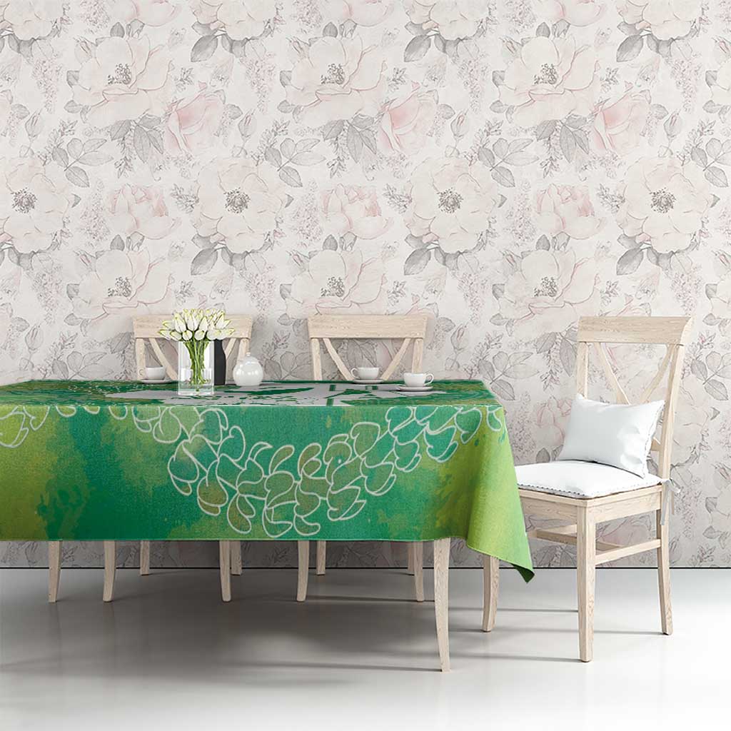 Green Polynesia Father's Day Tablecloth Dad You Are My Hero LT14 - Polynesian Pride