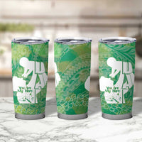 Green Polynesia Father's Day Tumbler Cup Dad You Are My Hero LT14 - Polynesian Pride