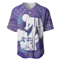 Purple Polynesia Father's Day Baseball Jersey Dad You Are My Hero LT14 Purple - Polynesian Pride