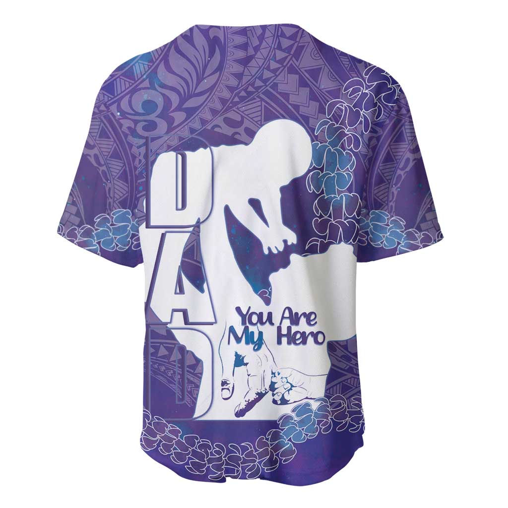 Purple Polynesia Father's Day Baseball Jersey Dad You Are My Hero LT14 - Polynesian Pride