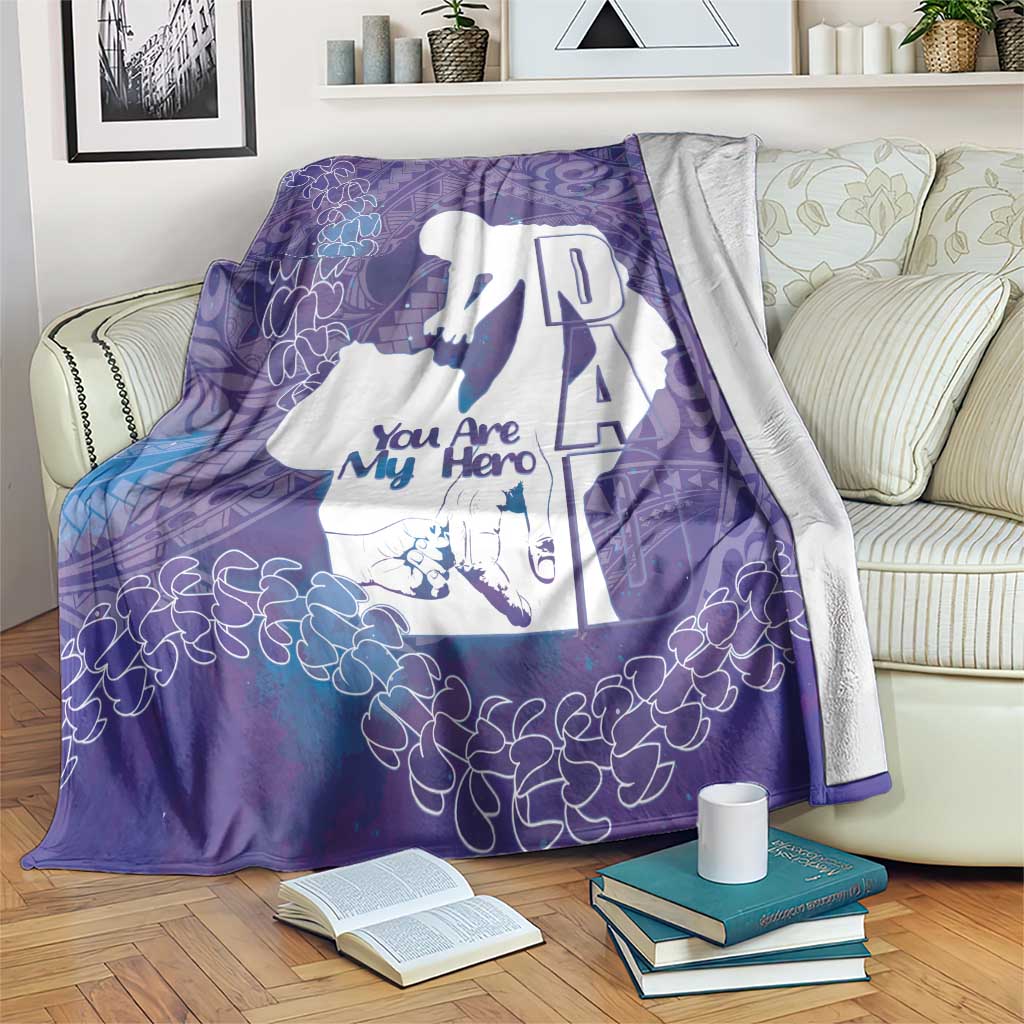 Purple Polynesia Father's Day Blanket Dad You Are My Hero LT14 Purple - Polynesian Pride