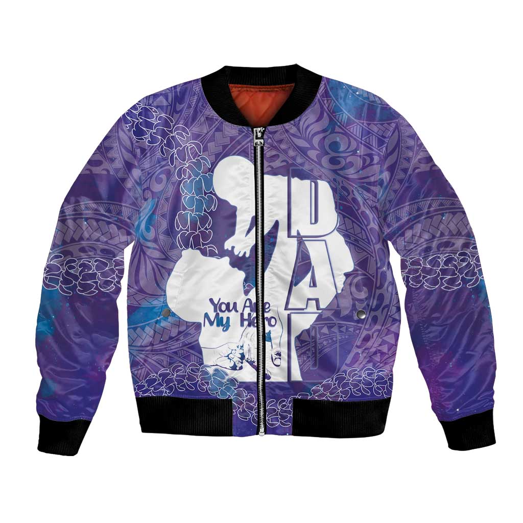 Purple Polynesia Father's Day Bomber Jacket Dad You Are My Hero LT14 Unisex Purple - Polynesian Pride