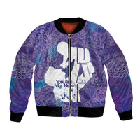 Purple Polynesia Father's Day Bomber Jacket Dad You Are My Hero LT14 Unisex Purple - Polynesian Pride