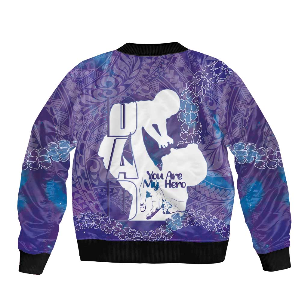 Purple Polynesia Father's Day Bomber Jacket Dad You Are My Hero LT14 - Polynesian Pride
