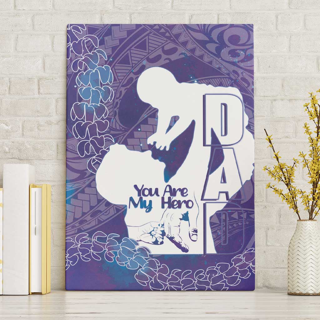 Purple Polynesia Father's Day Canvas Wall Art Dad You Are My Hero LT14 Without Frame Purple - Polynesian Pride