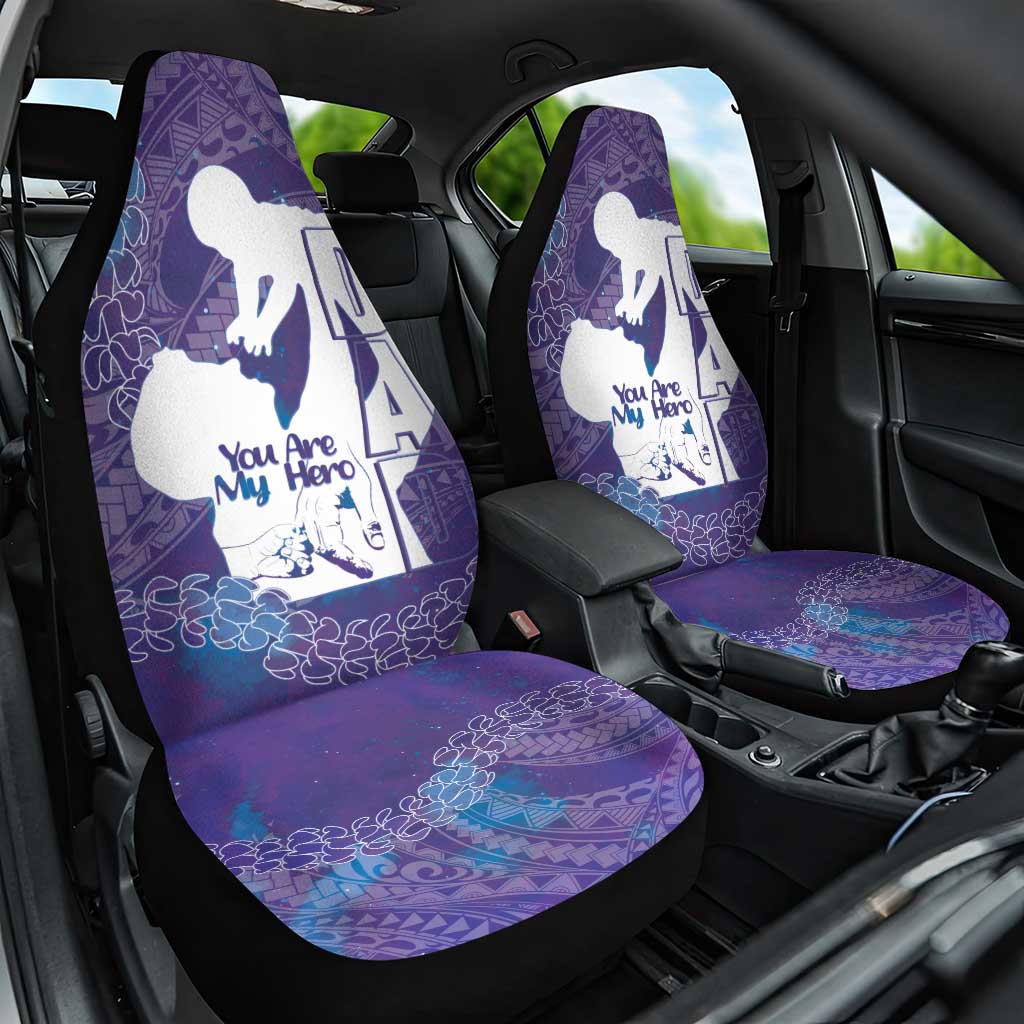 Purple Polynesia Father's Day Car Seat Cover Dad You Are My Hero LT14 One Size Purple - Polynesian Pride