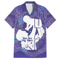 Purple Polynesia Father's Day Hawaiian Shirt Dad You Are My Hero LT14 Purple - Polynesian Pride
