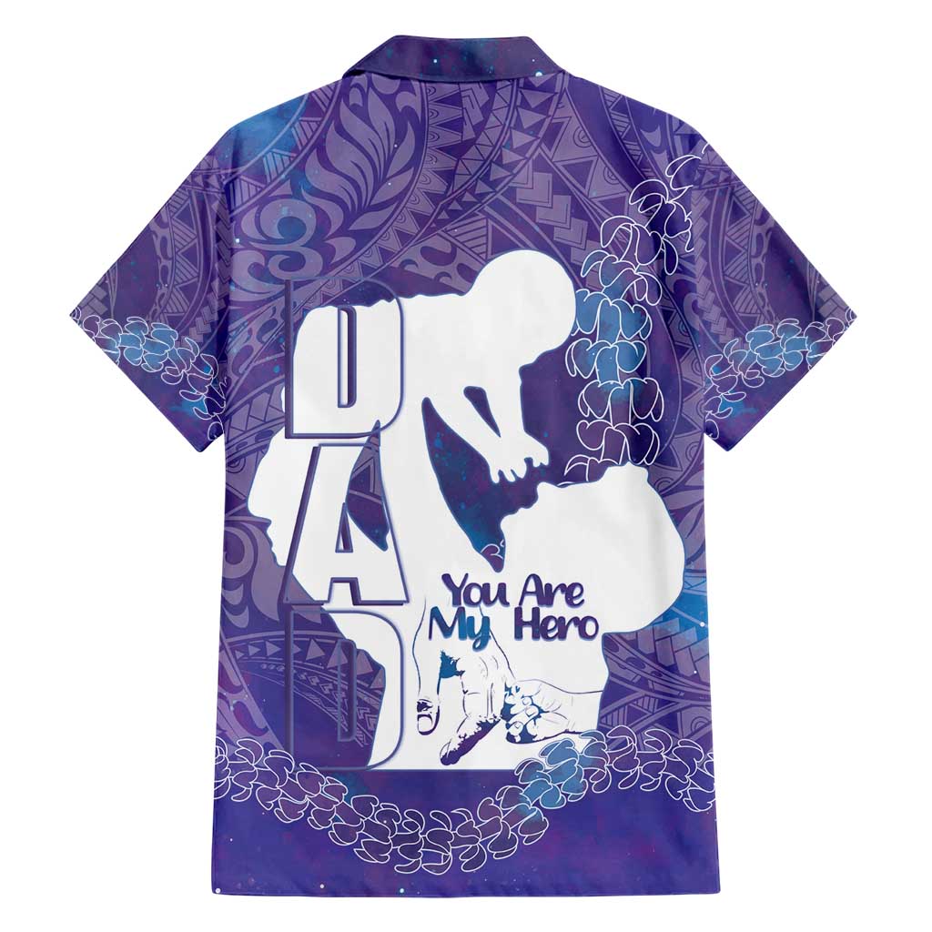 Purple Polynesia Father's Day Hawaiian Shirt Dad You Are My Hero LT14 - Polynesian Pride