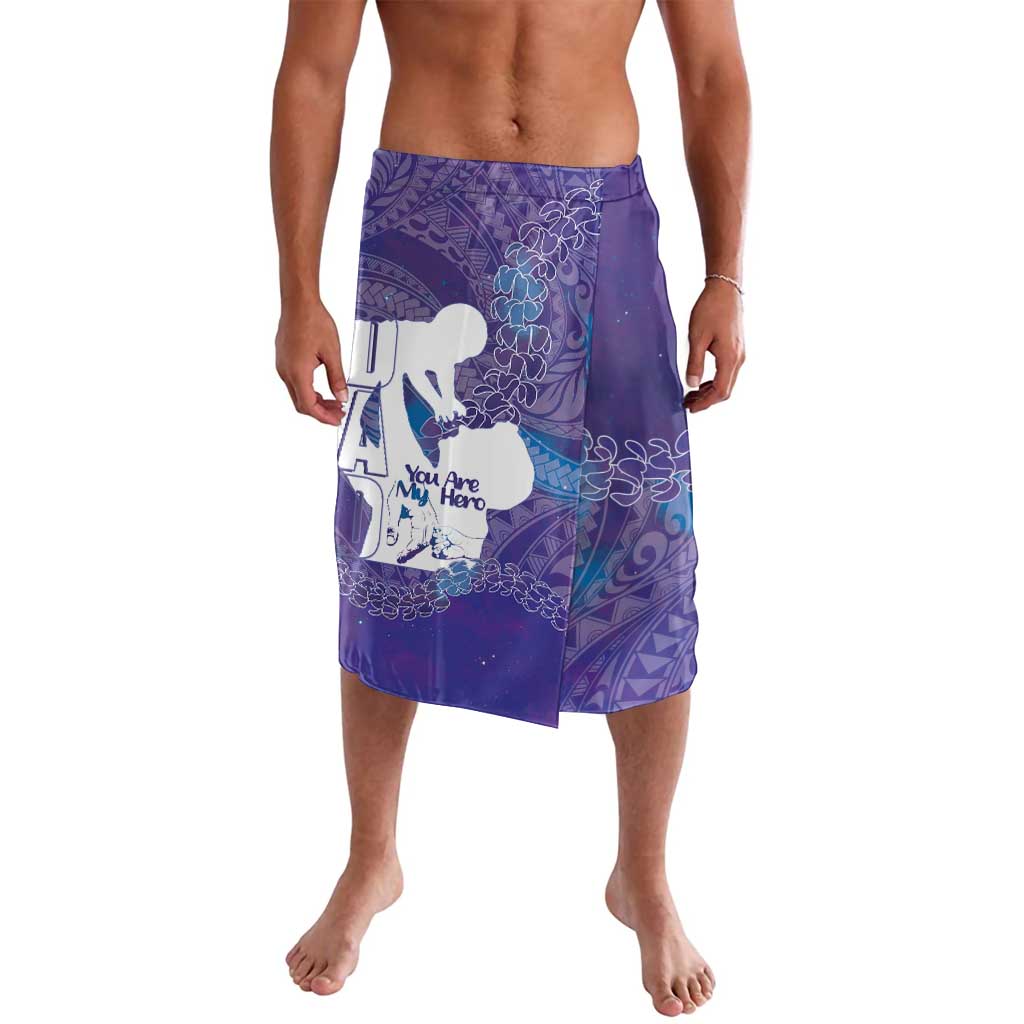 Purple Polynesia Father's Day Lavalava Dad You Are My Hero LT14 Purple - Polynesian Pride