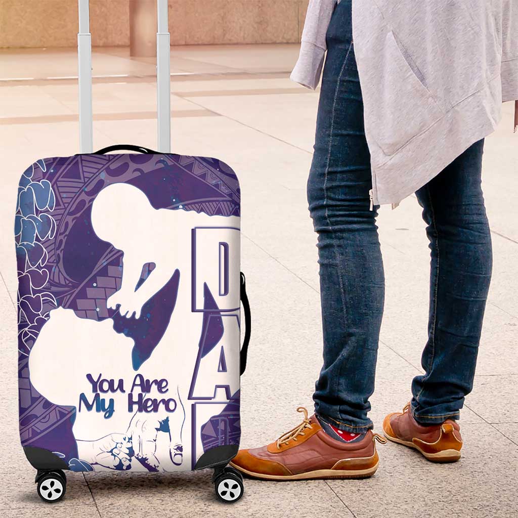 Purple Polynesia Father's Day Luggage Cover Dad You Are My Hero LT14 Purple - Polynesian Pride