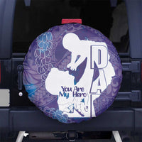 Purple Polynesia Father's Day Spare Tire Cover Dad You Are My Hero LT14 No hole Purple - Polynesian Pride