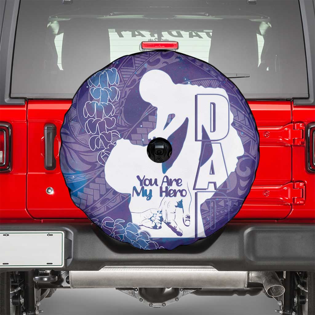 Purple Polynesia Father's Day Spare Tire Cover Dad You Are My Hero LT14 - Polynesian Pride