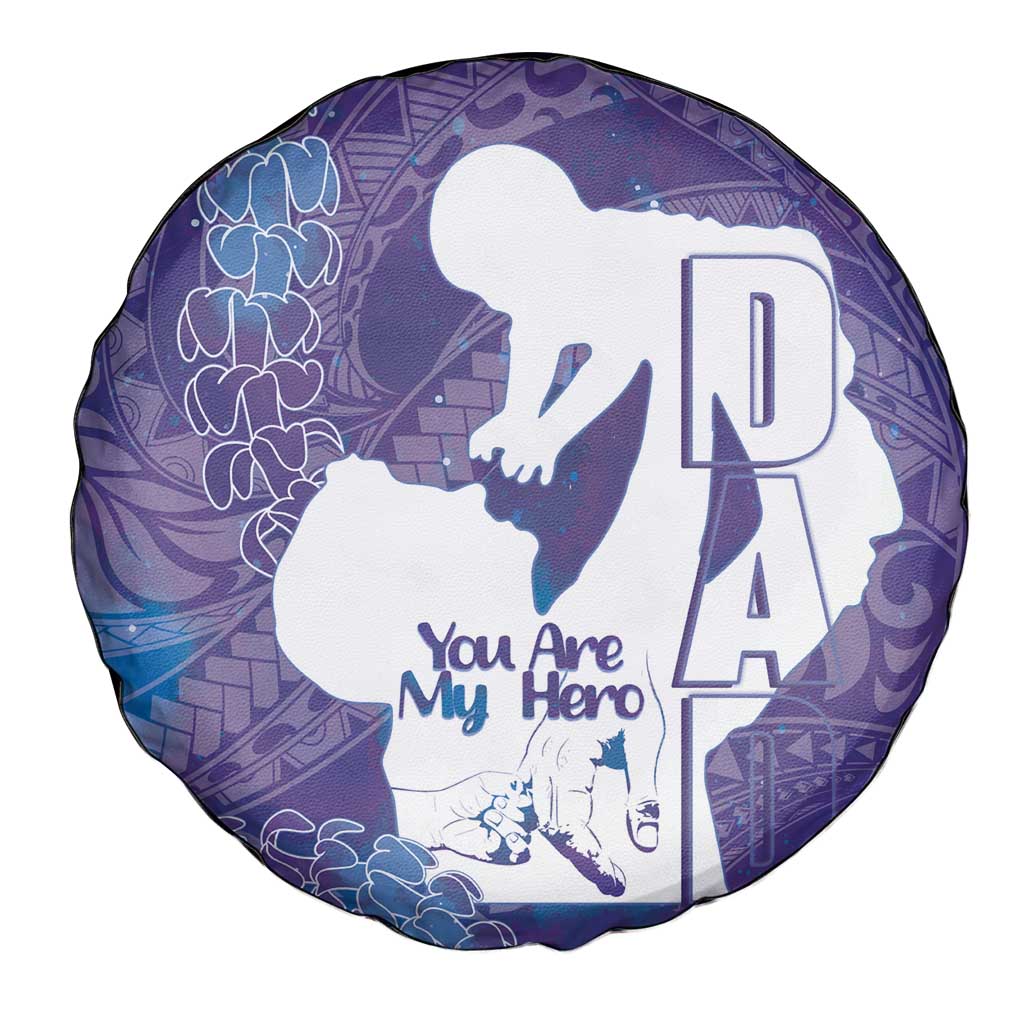 Purple Polynesia Father's Day Spare Tire Cover Dad You Are My Hero LT14 - Polynesian Pride