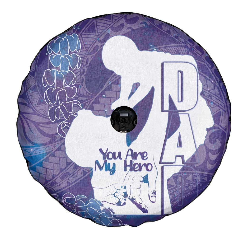 Purple Polynesia Father's Day Spare Tire Cover Dad You Are My Hero LT14 - Polynesian Pride
