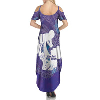 Purple Polynesia Father's Day Summer Maxi Dress Dad You Are My Hero LT14 - Polynesian Pride